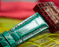 Bespoke Watch Strap in Emerald Green Crocodile