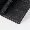 Bespoke Card Holder In Black Chèvre