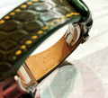 Bespoke Watch Strap In Juniper Green Alligator