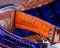 Bespoke Watch Strap in Electric Blue Crocodile