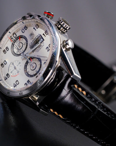 Bespoke Watch Strap in Black Crocodile
