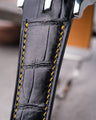 Bespoke Watch Strap in Black Crocodile
