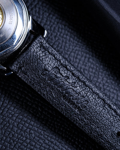 Bespoke Watch Strap in Black Chèvre