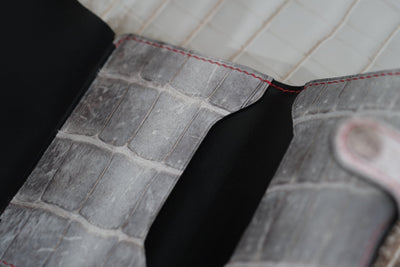 Bespoke Bifold Wallet in Natural Himalayan Crocodile