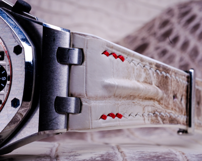 Bespoke Watch Strap in Natural Himalayan Crocodile