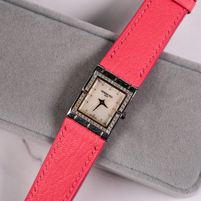 Bespoke Watch Strap in Sakura Pink Chèvre