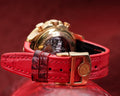 Bespoke Watch Strap in Red Himalayan Crocodile