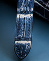 Bespoke Watch Strap in Tainted Blue Snowflake Crocodile