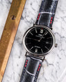 Bespoke Watch Strap in Black Sliver Alligator