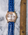 Bespoke Watch Strap in Royal Blue Circular Grains Alligator