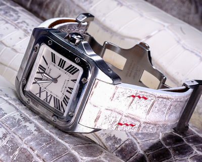 Bespoke Watch Strap in Natural Himalayan Crocodile