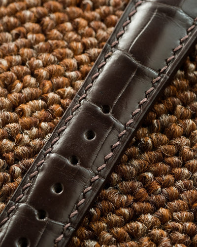 Bespoke Watch Strap in Chocolate Brown Crocodile