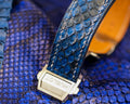 Bespoke Watch Strap in Electric Blue Python