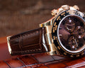 Bespoke Watch Strap in Chocolate Brown Crocodile