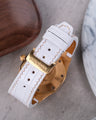 Bespoke Watch Strap in White Crocodile