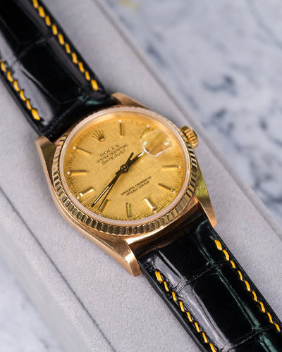 Bespoke Watch Strap in Black Crocodile