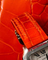 Bespoke Watch Strap in Orange Himalayan Crocodile