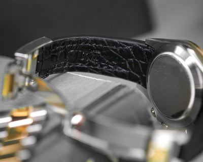 Bespoke Watch Strap in Black Crocodile