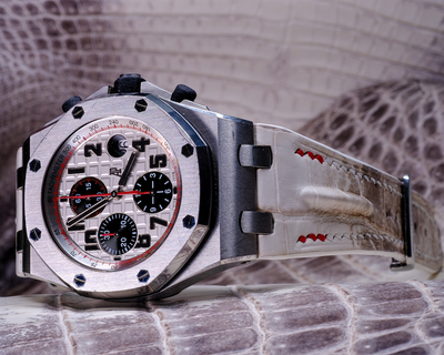 Bespoke Watch Strap in Natural Himalayan Crocodile