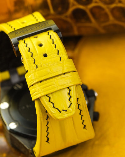Bespoke Watch Strap in Yellow Crocodile