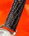 Bespoke Watch Strap in Orange Himalayan Crocodile