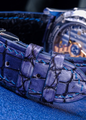 Bespoke Watch Strap In 2 Tone Grey Crocodile