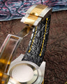 Bespoke Watch Strap in Black Crocodile
