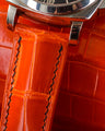 Bespoke Watch Strap in Orange Himalayan Crocodile