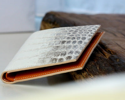 Bespoke Bifold Wallet in Natural Himalayan Crocodile