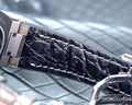 Bespoke Watch Strap in Olive Grey Crocodile