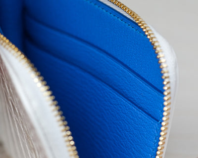 Bespoke Zipper Wallet in Natural Himalayan Crocodile