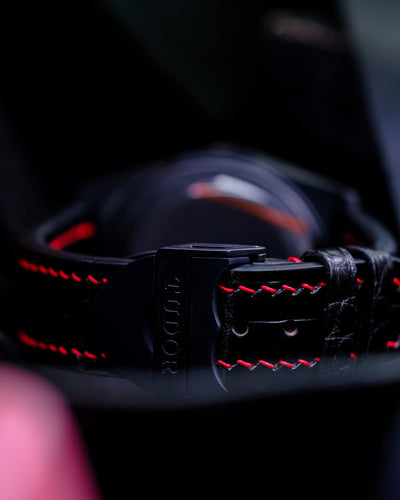 Bespoke Watch Strap in Black Crocodile