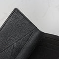 Bespoke Card Holder In Black Chèvre