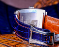 Bespoke Watch Strap in Electric Blue Crocodile