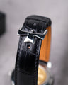 Bespoke Watch Strap in Black Crocodile