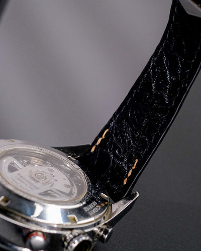 Bespoke Watch Strap in Black Crocodile