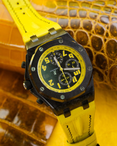 Bespoke Watch Strap in Yellow Crocodile