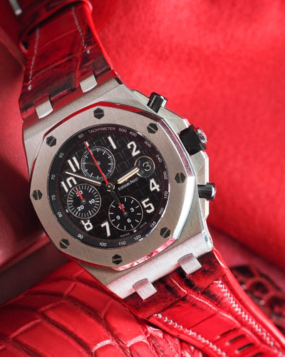 Bespoke Watch Strap in Red Himalayan Crocodile