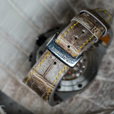 Bespoke Watch Strap in Natural Himalayan Crocodile