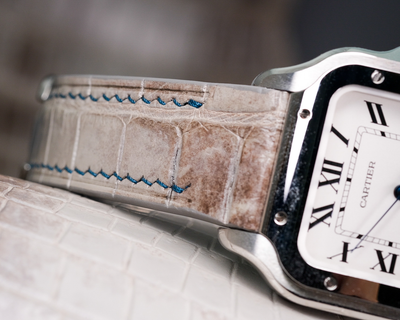 Bespoke Watch Strap in Natural Himalayan Crocodile