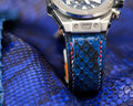 Bespoke Watch Strap in Electric Blue Python