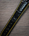 Bespoke Watch Strap in Black Crocodile