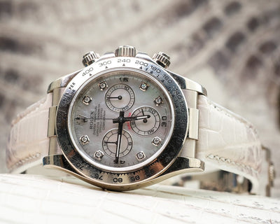 Bespoke Watch Strap in Natural Himalayan Crocodile