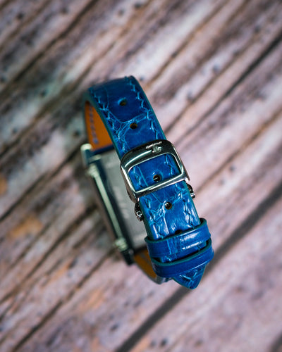 Bespoke Watch Strap in Miami Blue Crocodile