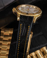 Bespoke Watch Strap in Black Crocodile