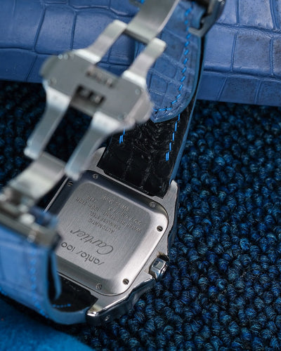 Bespoke Watch Strap in Baby Blue Himalayan Crocodile