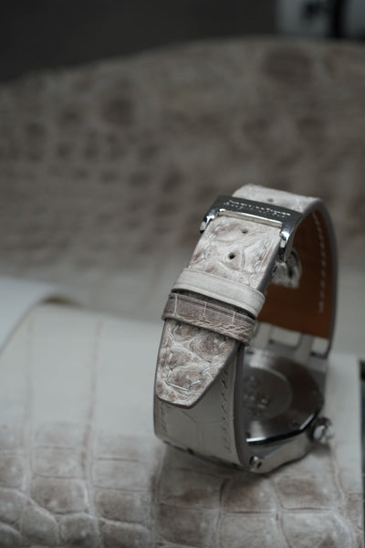 Bespoke Watch Strap in Natural Himalayan Crocodile