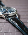 Bespoke Watch Strap in Jet Black Crocodile