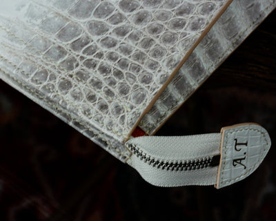 Bespoke Clutch Bag in Natural Himalayan Crocodile
