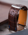 Bespoke Watch Strap in Chocolate Brown Crocodile